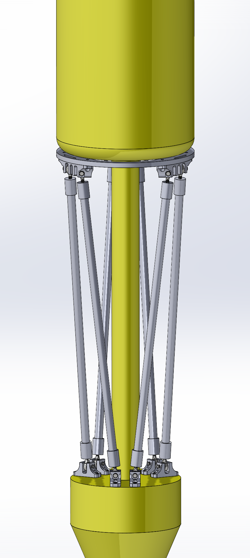 Thrust transfer structure shown within Citron's propulsion bay, connecting the engine-side and tank-side interfaces