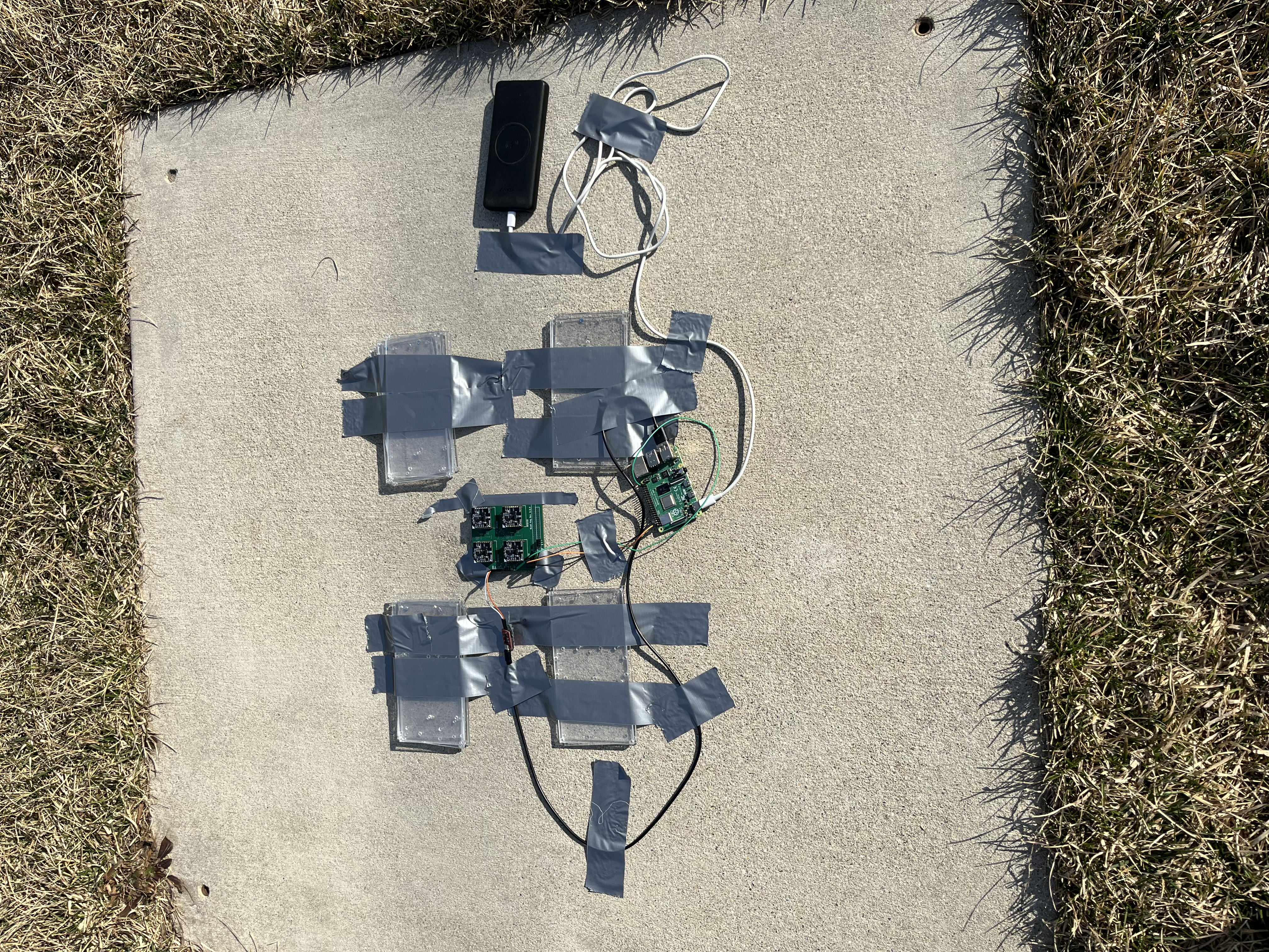 Quad magnetometer outdoor test setup