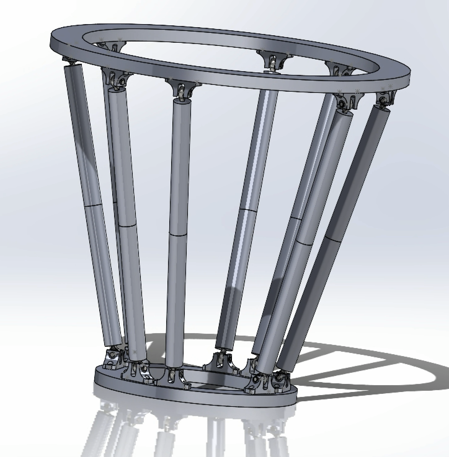 Full Citron thrust transfer structure concept using circular hollow-section struts