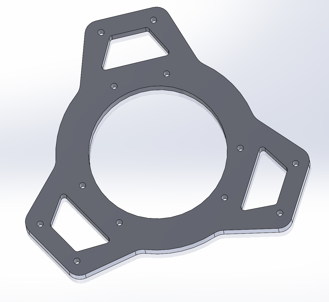 Refined manufacturable TTS interface ring based on the topology optimization result